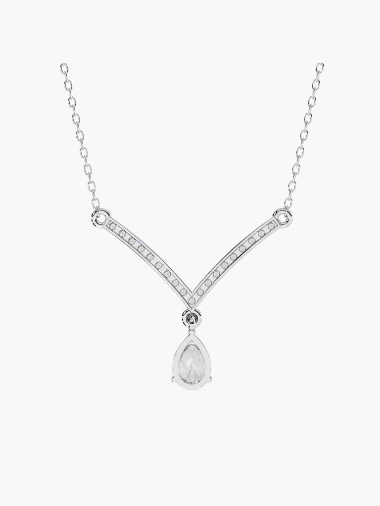 Sterling Silver Plated With Certified Lab Grown Diamond 0.49Cts | Pendants For Women/Girls | Vsna0005 : VSNA0005_SWL