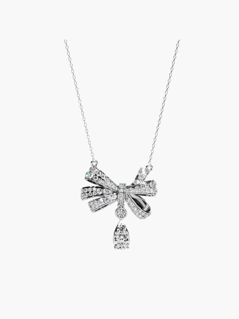 Sterling Silver Plated With Certified Lab Grown Diamond 1.88Cts | Pendants For Women/Girls | Vsna0008 : VSNA0008_SWL