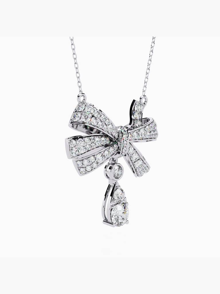 Sterling Silver Plated With Certified Lab Grown Diamond 1.88Cts | Pendants For Women/Girls | Vsna0008 : VSNA0008_SWL