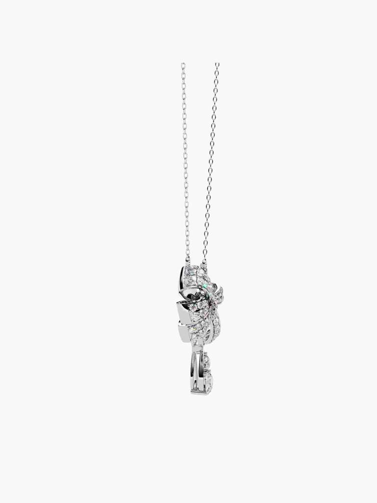 Sterling Silver Plated With Certified Lab Grown Diamond 1.88Cts | Pendants For Women/Girls | Vsna0008 : VSNA0008_SWL