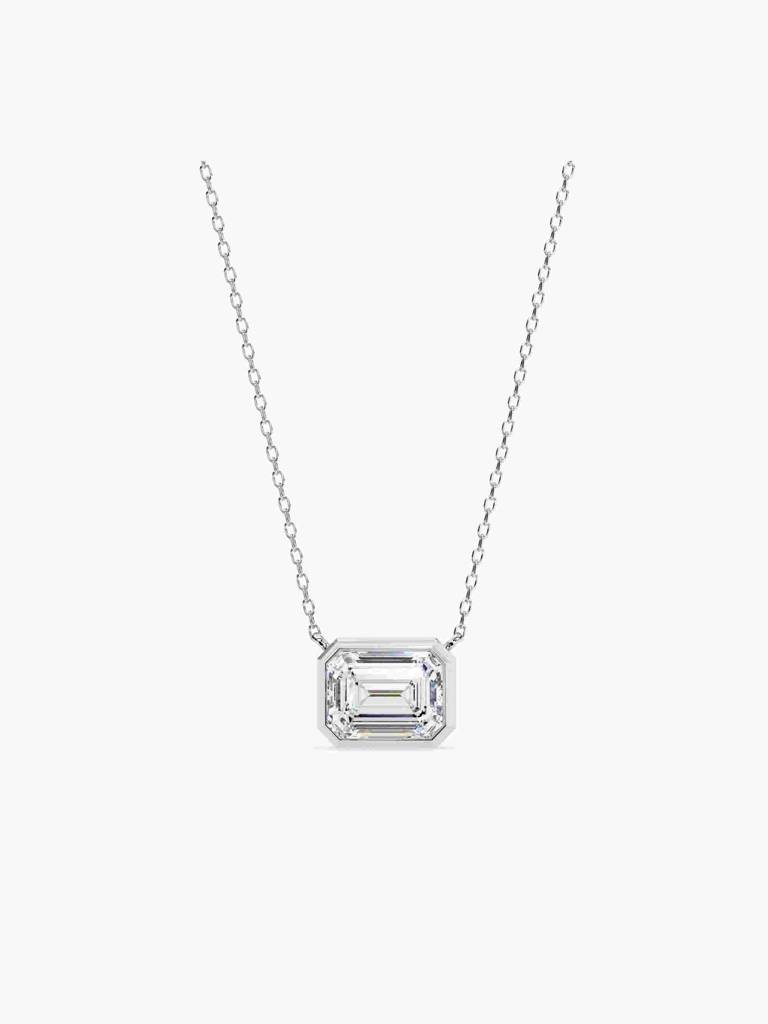 Sterling Silver Plated With Certified Lab Grown Diamond 1.00Cts | Pendants For Women/Girls | Vsnb0012E100 : VSNB0012E100_SWL