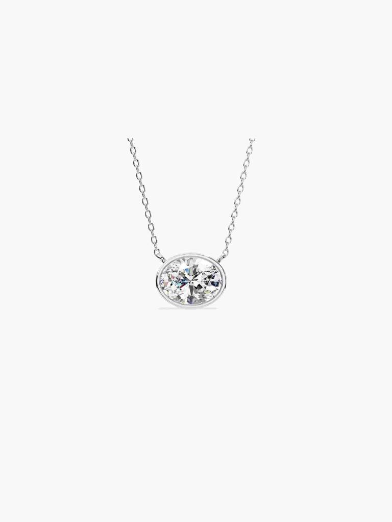 Sterling Silver Plated With Certified Lab Grown Diamond 0.25Cts | Pendants For Women/Girls | Vsnb0013V025 : VSNB0013V025_SWL