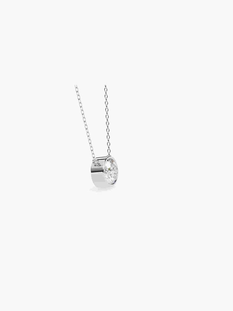 Sterling Silver Plated With Certified Lab Grown Diamond 0.25Cts | Pendants For Women/Girls | Vsnb0013V025 : VSNB0013V025_SWL