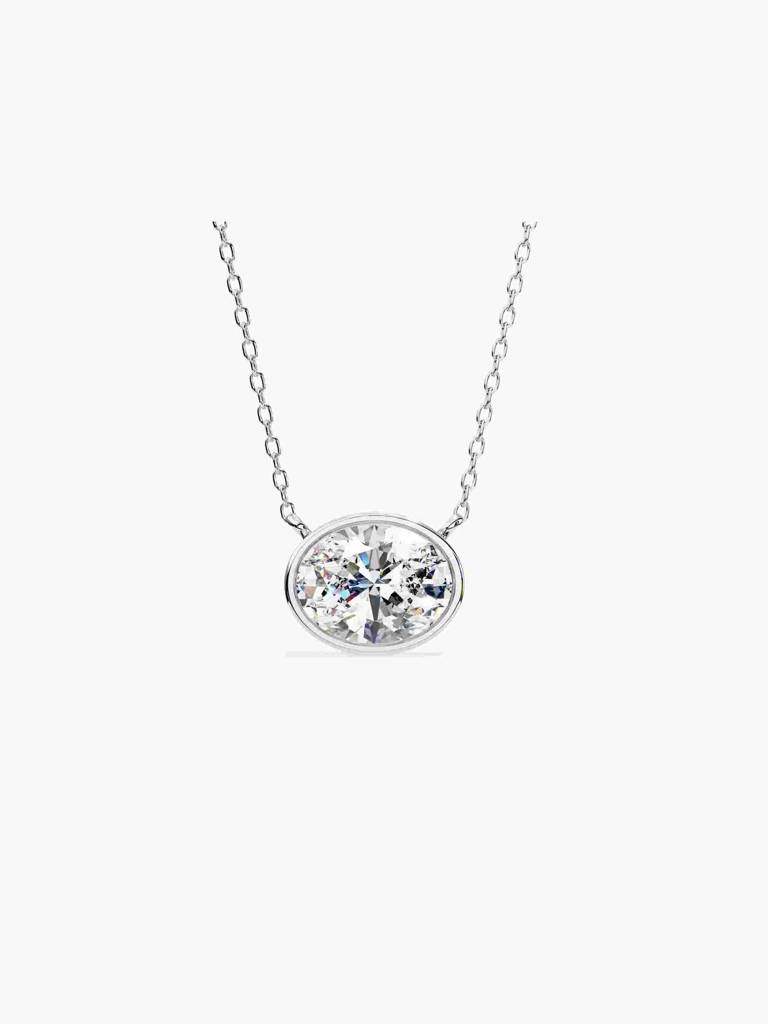 Sterling Silver Plated With Certified Lab Grown Diamond 0.50Cts | Pendants For Women/Girls | Vsnb0013V050 : VSNB0013V050_SWL
