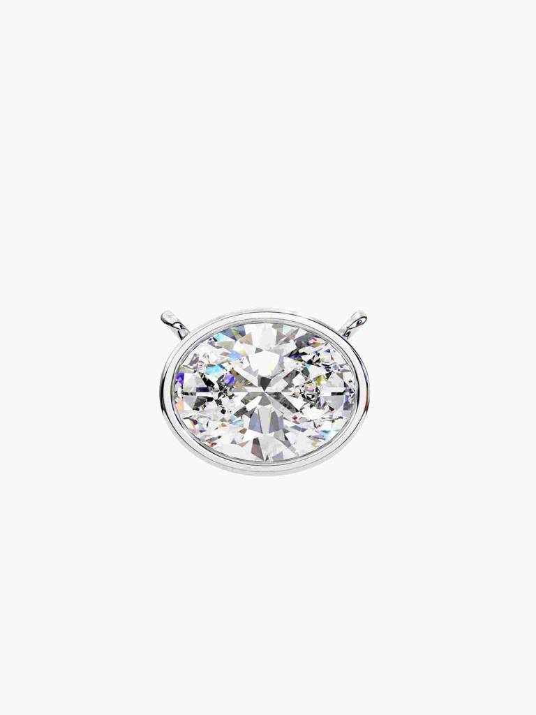 Sterling Silver Plated With Certified Lab Grown Diamond 0.75Cts | Pendants For Women/Girls | Vsnb0013V075 : VSNB0013V075_SWL