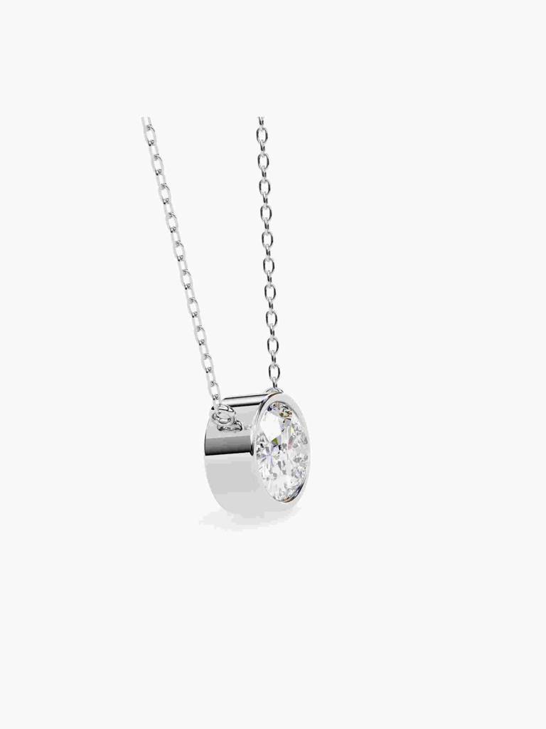 Sterling Silver Plated With Certified Lab Grown Diamond 1.00Cts | Pendants For Women/Girls | Vsnb0013V100 : VSNB0013V100_SWL