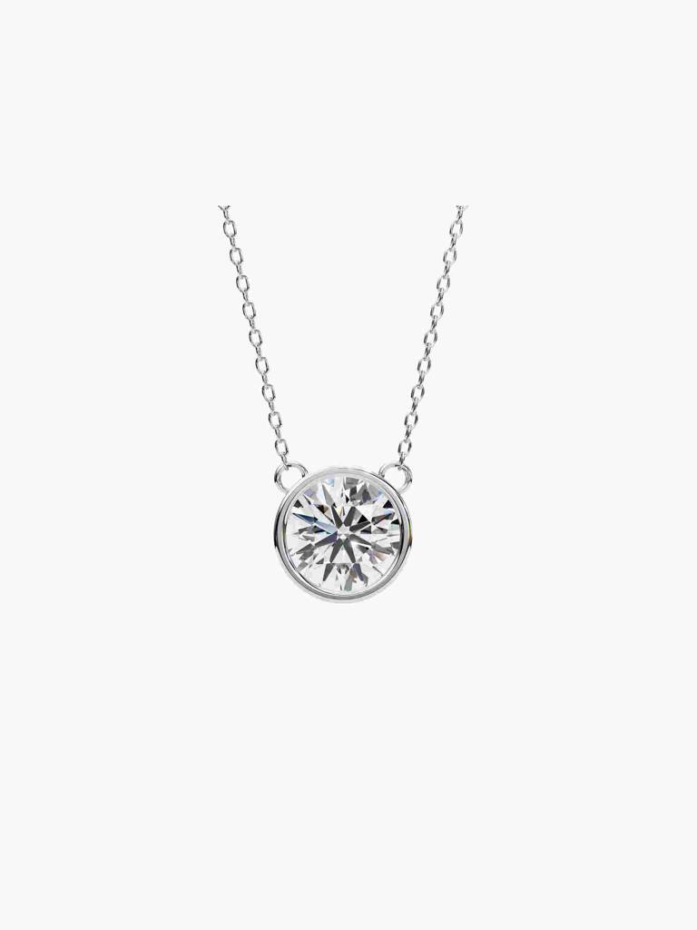 Sterling Silver Plated With Certified Lab Grown Diamond 0.50Cts | Pendants For Women/Girls | Vsnb0014R050 : VSNB0014R050_SWL