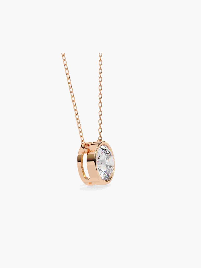 Sterling Silver Plated With Certified Lab Grown Diamond 0.75Cts | Pendants For Women/Girls | Vsnb0014R075 : VSNB0014R075_SRL