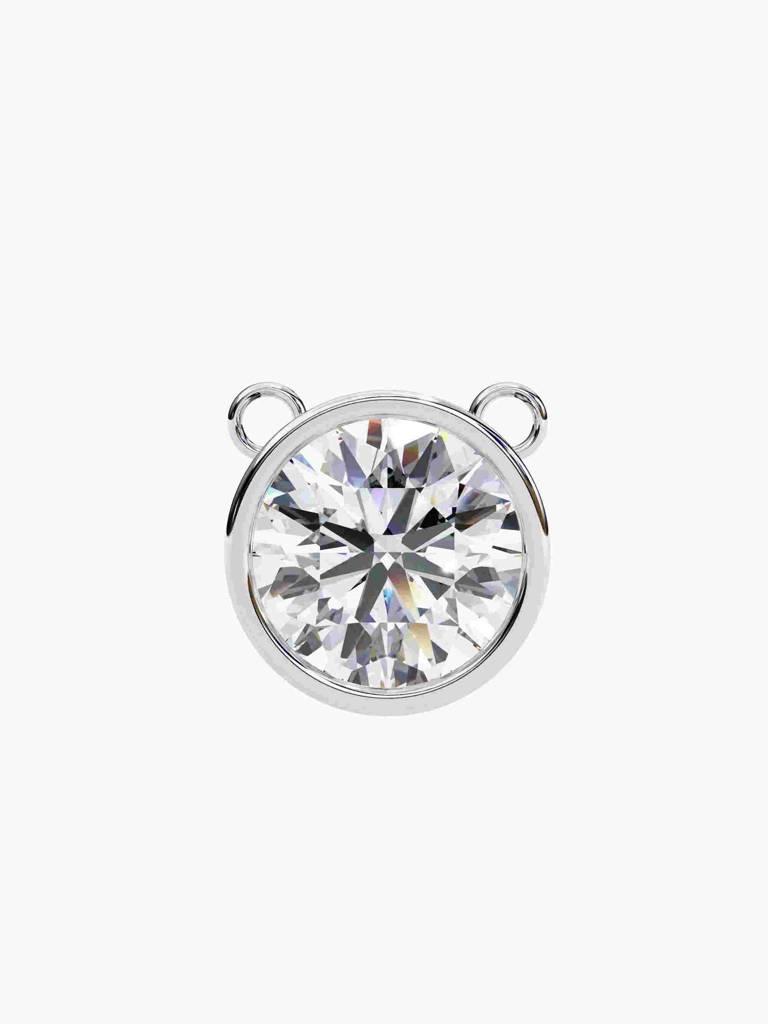 Sterling Silver Plated With Certified Lab Grown Diamond 0.75Cts | Pendants For Women/Girls | Vsnb0014R075 : VSNB0014R075_SWL
