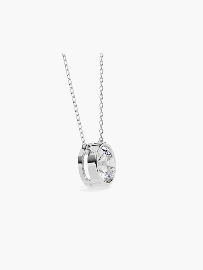 Sterling Silver Plated With Certified Lab Grown Diamond 0.75Cts | Pendants For Women/Girls | Vsnb0014R075 : VSNB0014R075_SWL