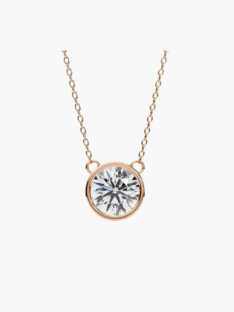 Sterling Silver Plated With Certified Lab Grown Diamond 1.00Cts | Pendants For Women/Girls | Vsnb0014R100 : VSNB0014R100_SRL