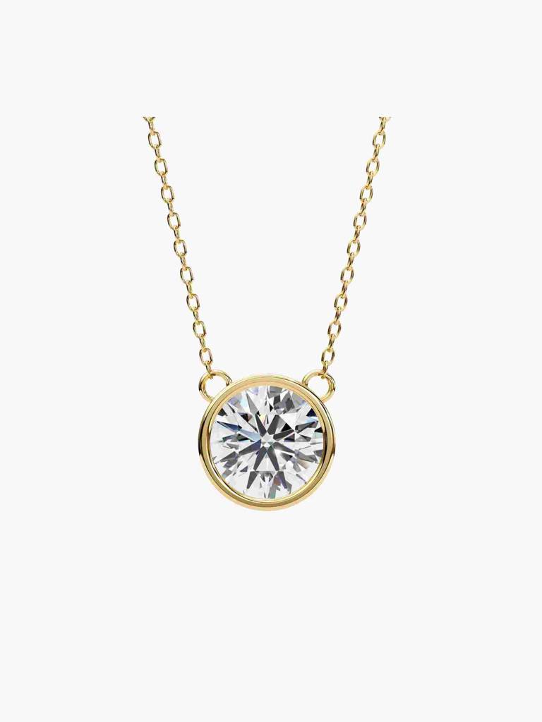 Sterling Silver Plated With Certified Lab Grown Diamond 1.00Cts | Pendants For Women/Girls | Vsnb0014R100 : VSNB0014R100_SYL