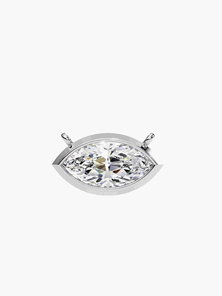 Sterling Silver Plated With Certified Lab Grown Diamond 0.75Cts | Pendants For Women/Girls | Vsnb0015M075 : VSNB0015M075_SWL