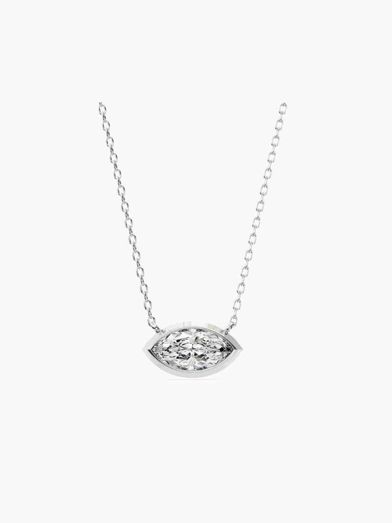 Sterling Silver Plated With Certified Lab Grown Diamond 0.75Cts | Pendants For Women/Girls | Vsnb0015M075 : VSNB0015M075_SWL