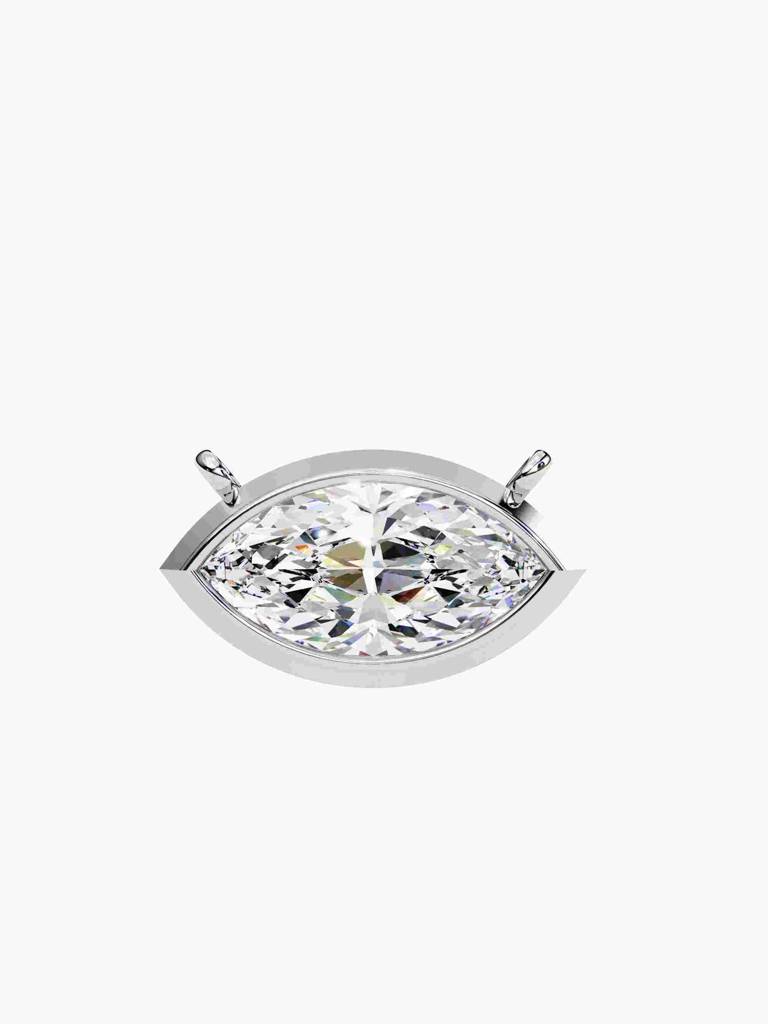 Sterling Silver Plated With Certified Lab Grown Diamond 1.00Cts | Pendants For Women/Girls | Vsnb0015M100 : VSNB0015M100_SWL