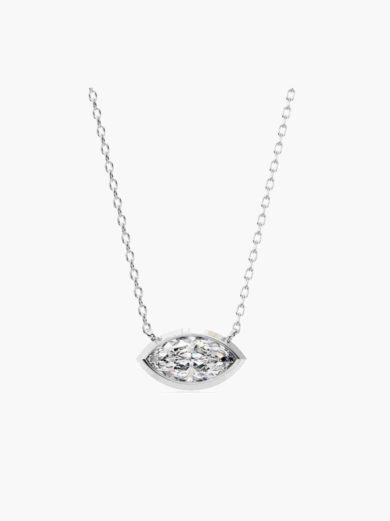 Sterling Silver Plated With Certified Lab Grown Diamond 1.00Cts | Pendants For Women/Girls | Vsnb0015M100 : VSNB0015M100_SWL