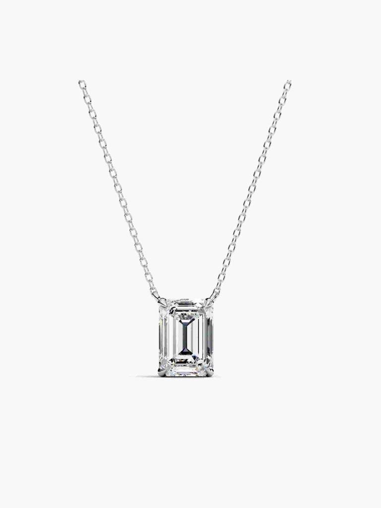 Sterling Silver Plated With Certified Lab Grown Diamond 1.00Cts | Pendants For Women/Girls | Vsnb0016E100 : VSNB0016E100_SWL
