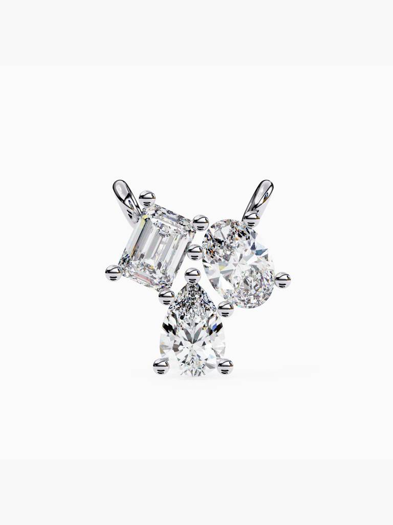 Sterling Silver Plated With Certified Lab Grown Diamond 1.03Cts | Pendants For Women/Girls | Vsnb0017 : VSNB0017_SWL