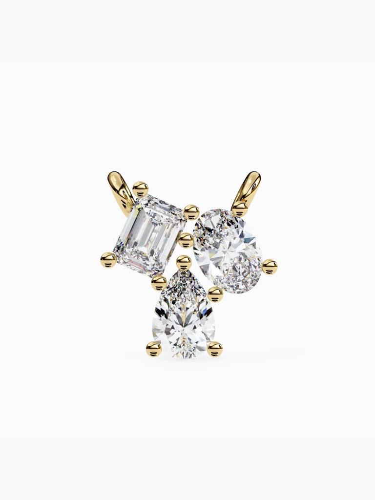 Sterling Silver Plated With Certified Lab Grown Diamond 1.03Cts | Pendants For Women/Girls | Vsnb0017 : VSNB0017_SYL