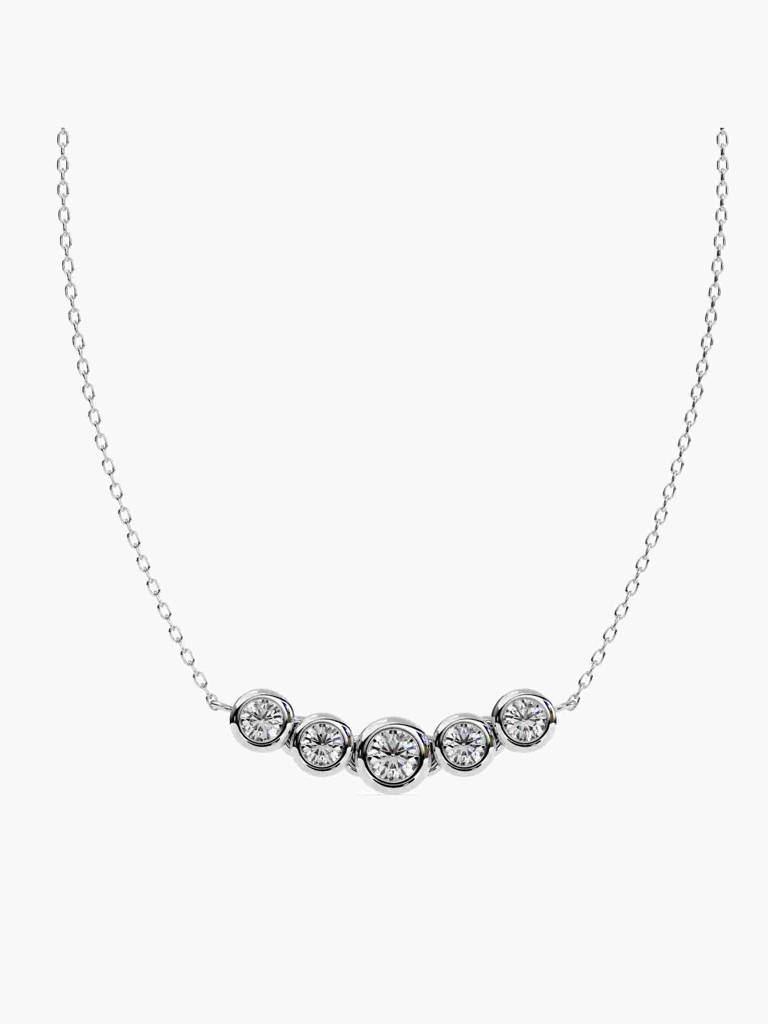 Sterling Silver Plated With Certified Lab Grown Diamond 0.29Cts | Pendants For Women/Girls | Vsnb0018 : VSNB0018_SWL