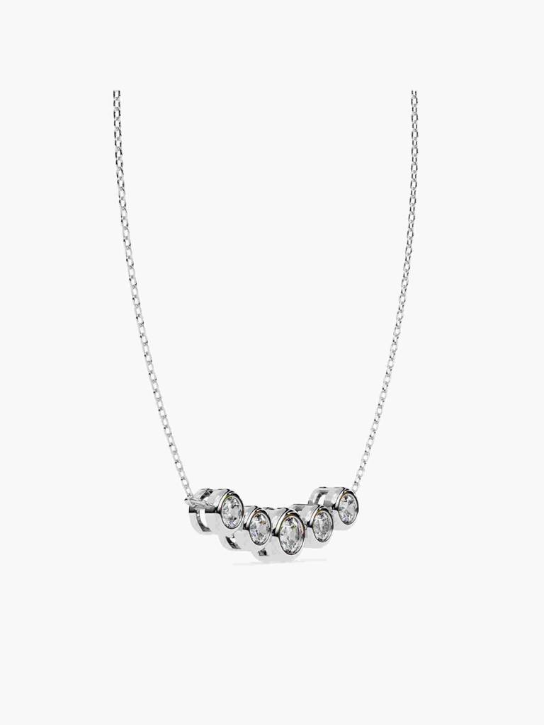 Sterling Silver Plated With Certified Lab Grown Diamond 0.29Cts | Pendants For Women/Girls | Vsnb0018 : VSNB0018_SWL