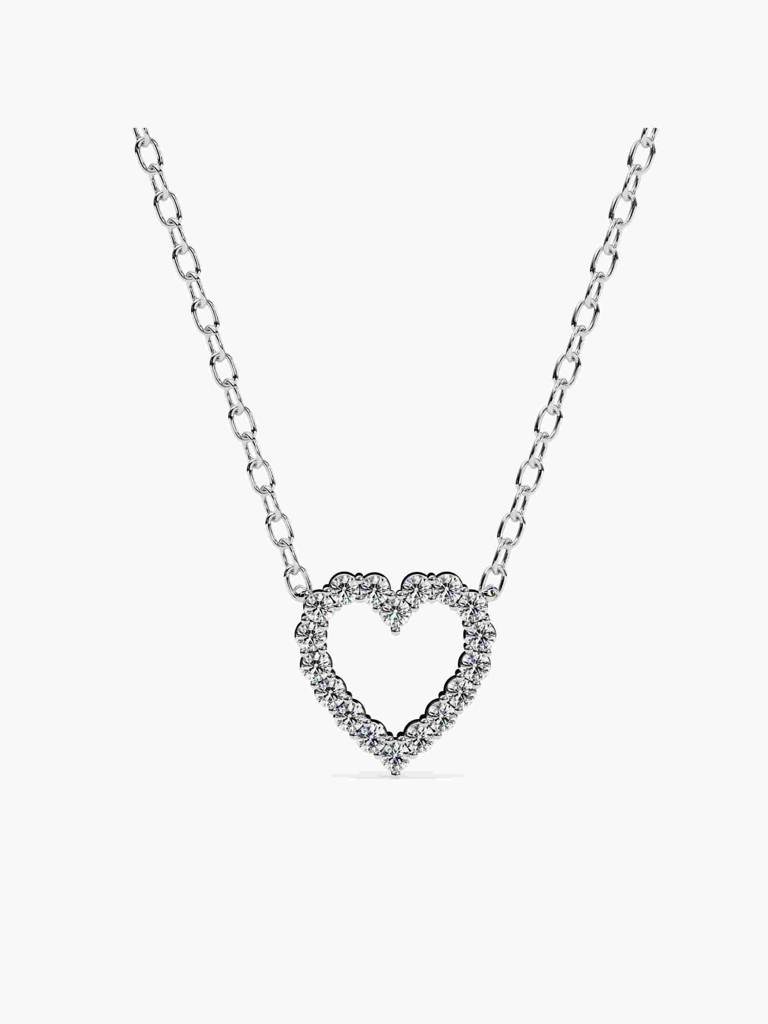 Sterling Silver Plated With Certified Lab Grown Diamond 0.40Cts | Pendants For Women/Girls | Vsnb0020 : VSNB0020_SWL