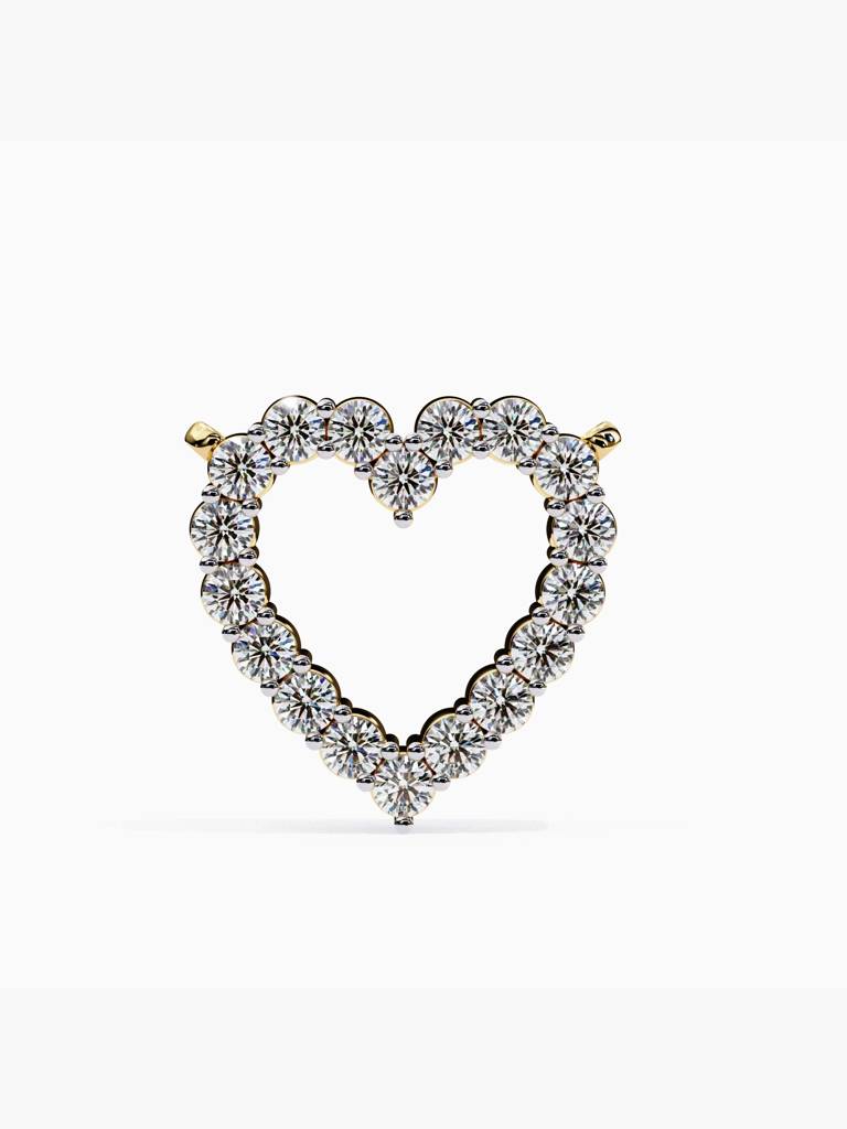 Sterling Silver Plated With Certified Lab Grown Diamond 0.40Cts | Pendants For Women/Girls | Vsnb0020 : VSNB0020_SYL