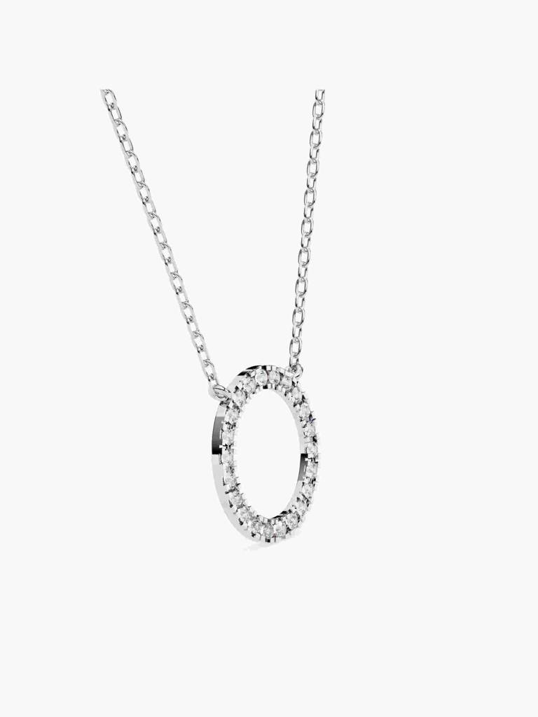 Sterling Silver Plated With Certified Lab Grown Diamond 0.42Cts | Pendants For Women/Girls | Vsnb0021 : VSNB0021_SWL