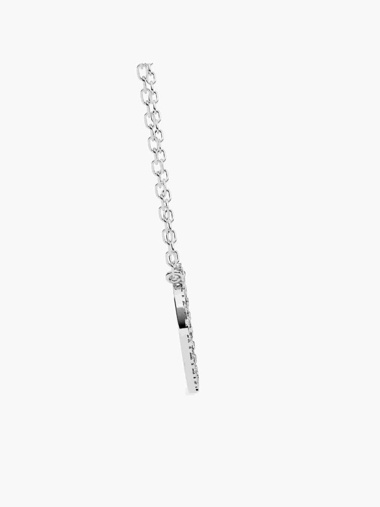 Sterling Silver Plated With Certified Lab Grown Diamond 0.42Cts | Pendants For Women/Girls | Vsnb0021 : VSNB0021_SWL