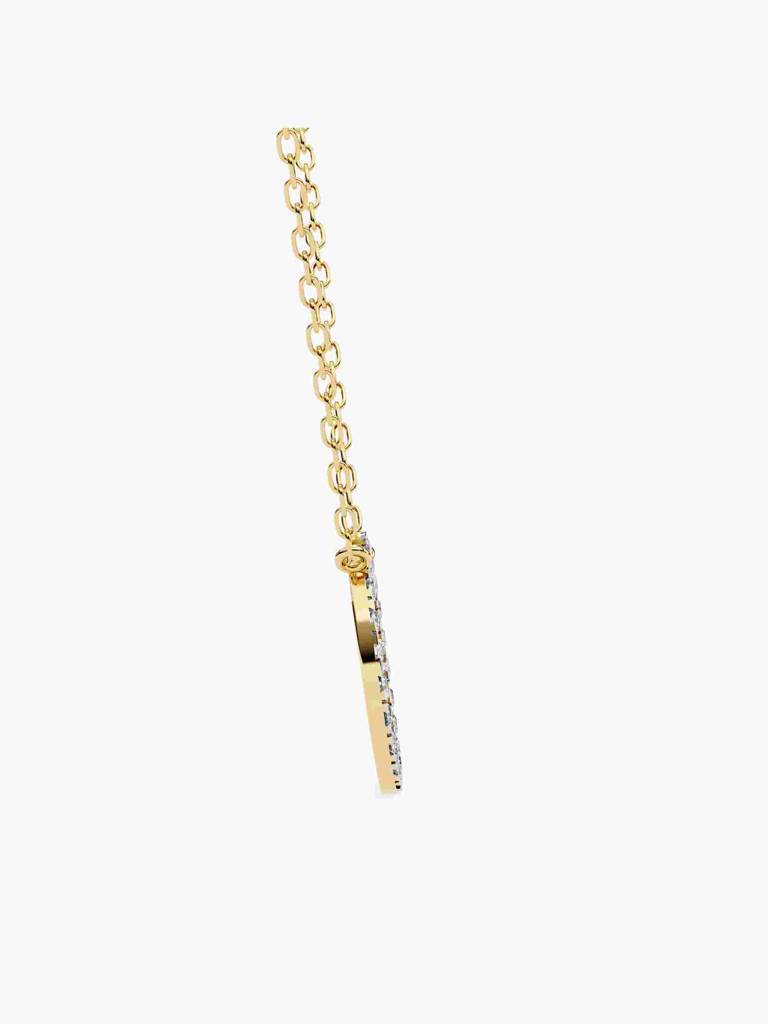 Sterling Silver Plated With Certified Lab Grown Diamond 0.42Cts | Pendants For Women/Girls | Vsnb0021 : VSNB0021_SYL