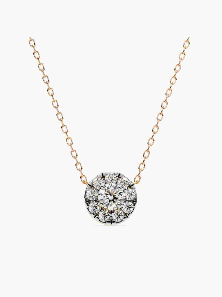 Sterling Silver Plated With Certified Lab Grown Diamond 0.26Cts | Pendants For Women/Girls | Vsnb0022 : VSNB0022_SRL