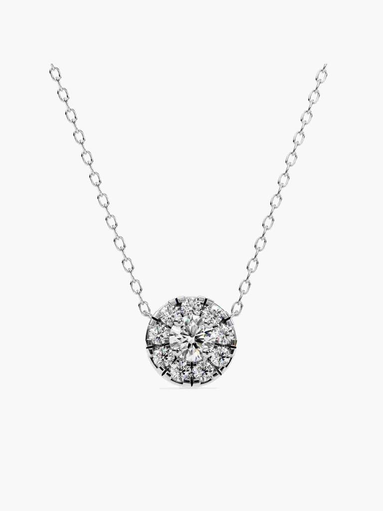 Sterling Silver Plated With Certified Lab Grown Diamond 0.26Cts | Pendants For Women/Girls | Vsnb0022 : VSNB0022_SWL