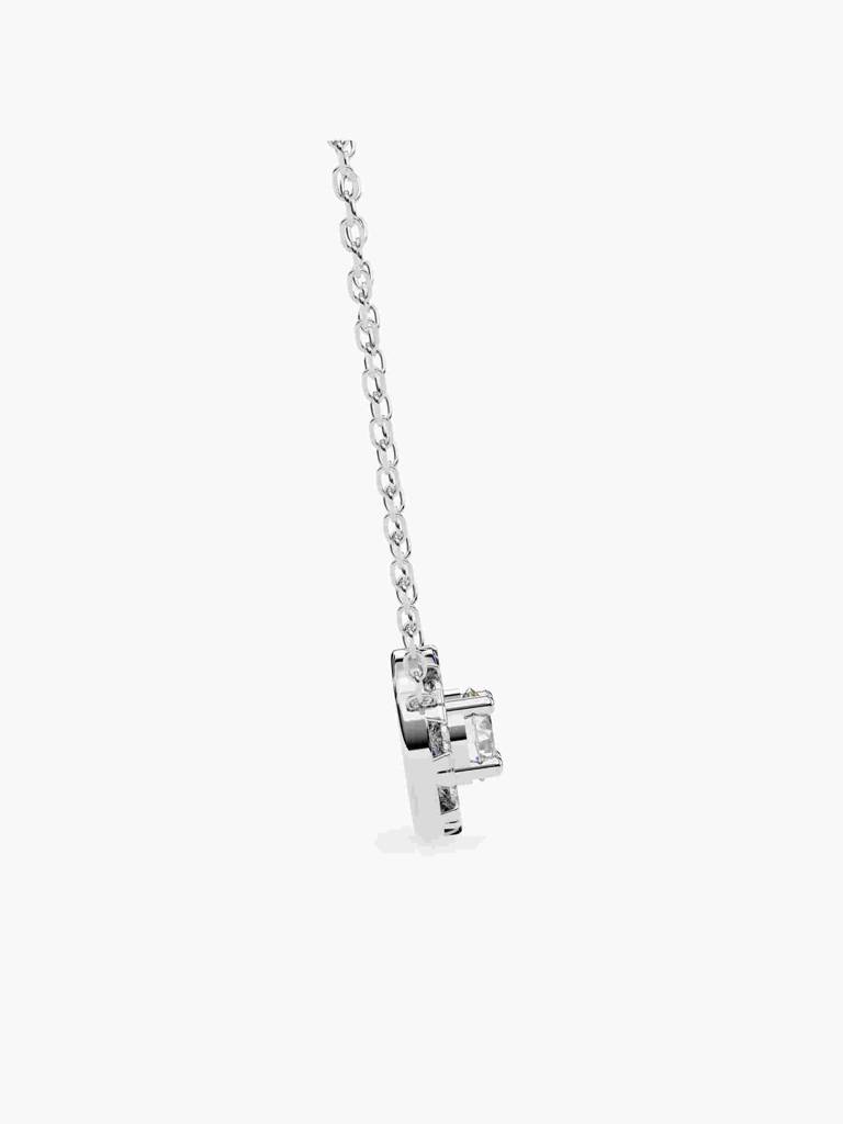 Sterling Silver Plated With Certified Lab Grown Diamond 0.26Cts | Pendants For Women/Girls | Vsnb0022 : VSNB0022_SWL