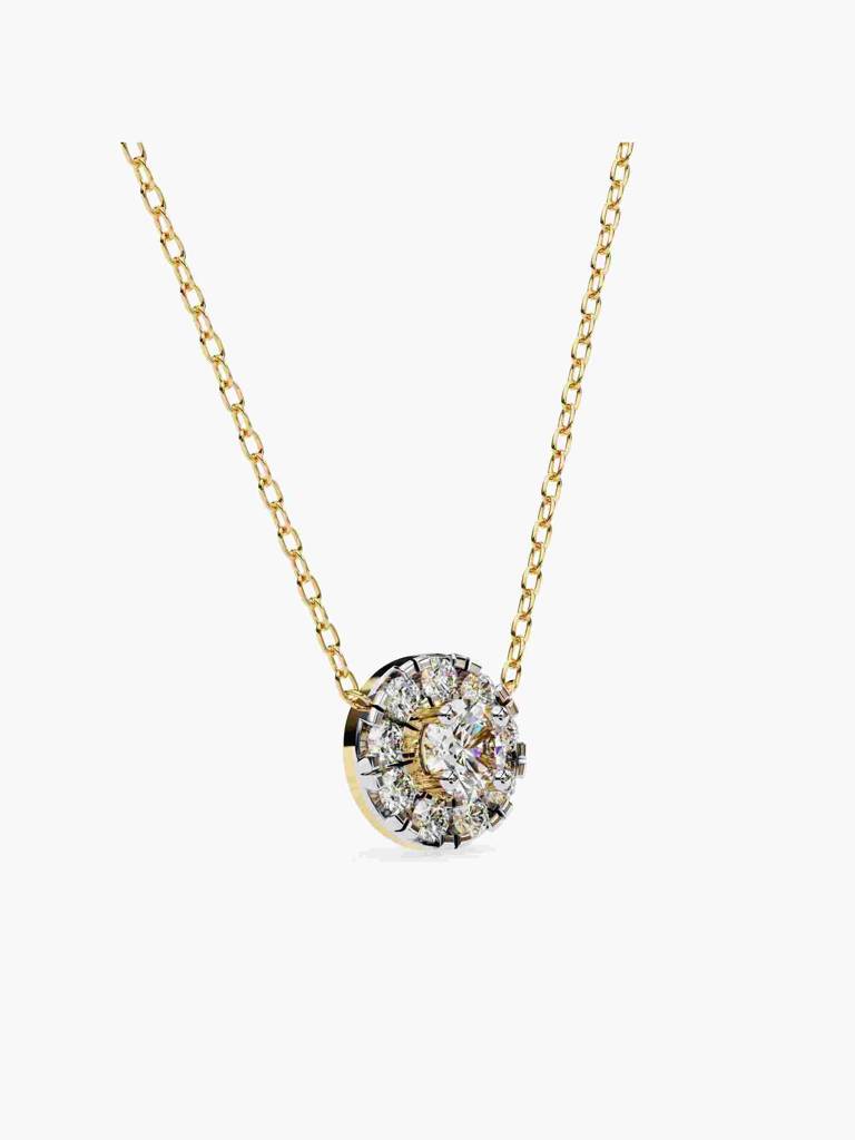 Sterling Silver Plated With Certified Lab Grown Diamond 0.26Cts | Pendants For Women/Girls | Vsnb0022 : VSNB0022_SYL