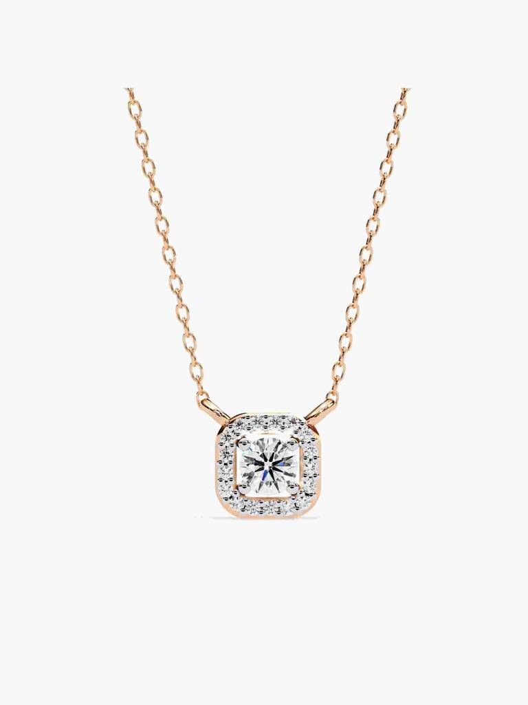 Sterling Silver Plated With Certified Lab Grown Diamond 0.35Cts | Pendants For Women/Girls | Vsnb0024 : VSNB0024_SRL