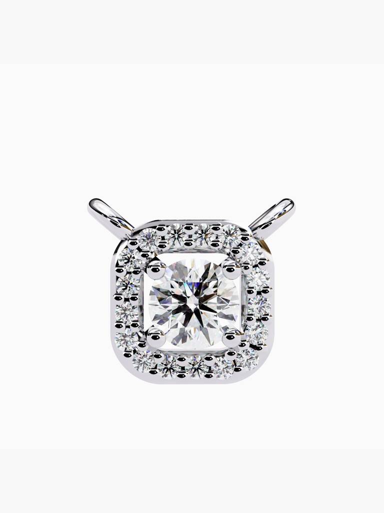 Sterling Silver Plated With Certified Lab Grown Diamond 0.35Cts | Pendants For Women/Girls | Vsnb0024 : VSNB0024_SWL