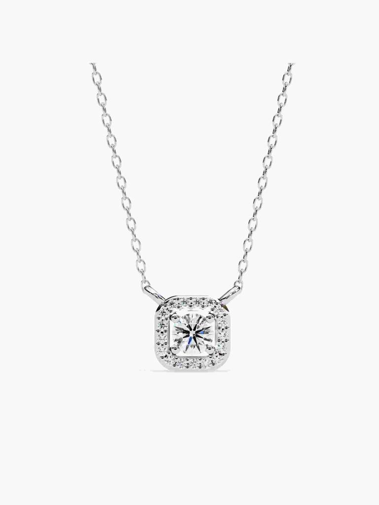 Sterling Silver Plated With Certified Lab Grown Diamond 0.35Cts | Pendants For Women/Girls | Vsnb0024 : VSNB0024_SWL