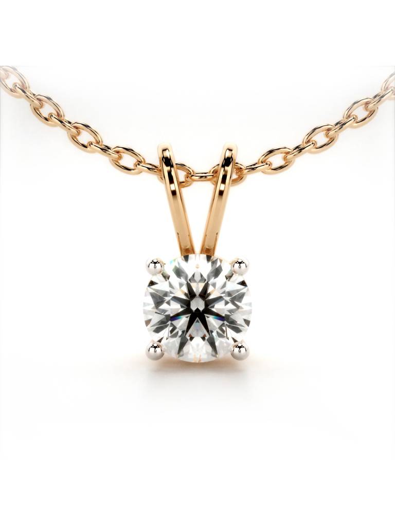 Sterling Silver Plated With Certified Lab Grown Diamond 1.00Cts | Pendants For Women/Girls | Vsp0001R100 : VSP0001R100_SRL