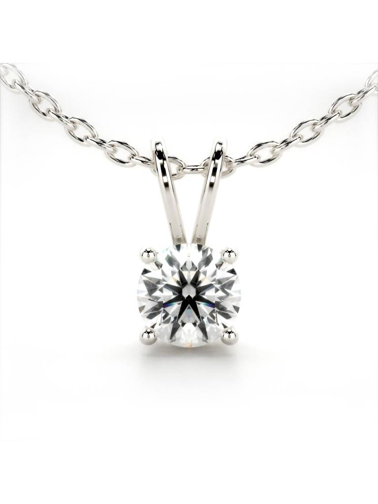 Sterling Silver Plated With Certified Lab Grown Diamond 1.00Cts | Pendants For Women/Girls | Vsp0001R100 : VSP0001R100_SWL