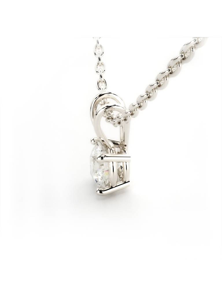 Sterling Silver Plated With Certified Lab Grown Diamond 1.00Cts | Pendants For Women/Girls | Vsp0001R100 : VSP0001R100_SWL