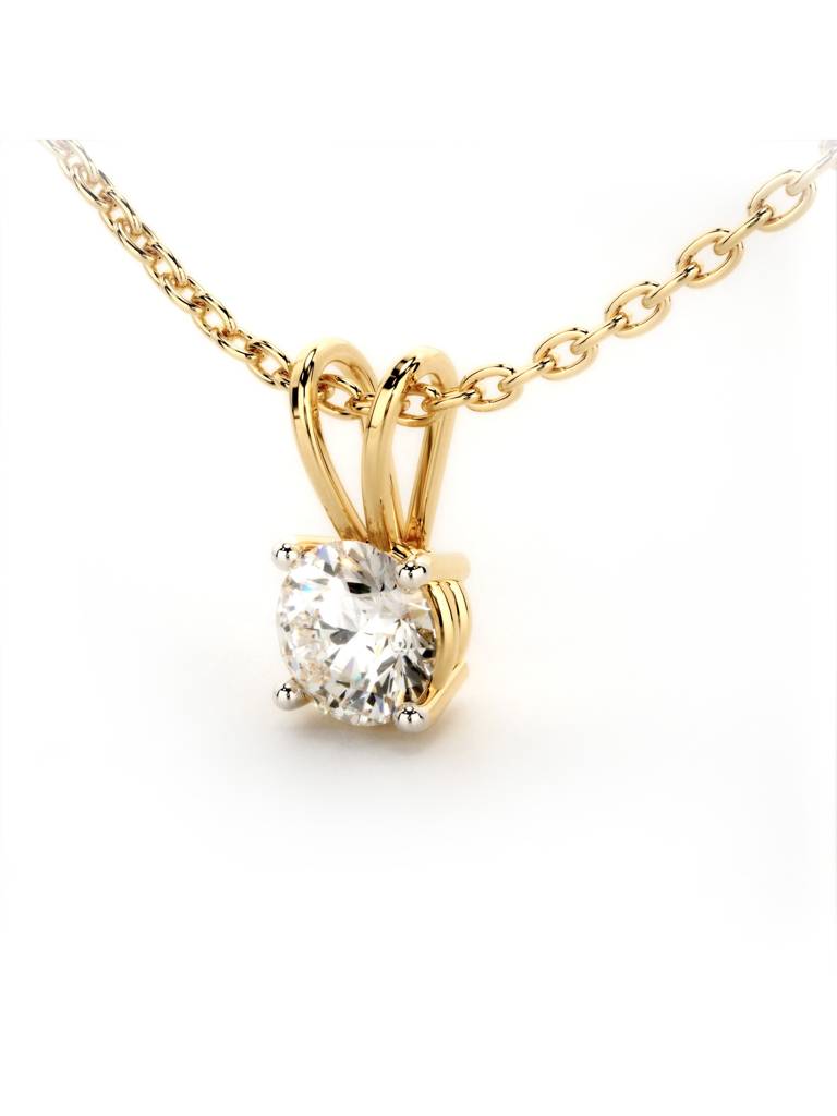 Sterling Silver Plated With Certified Lab Grown Diamond 1.00Cts | Pendants For Women/Girls | Vsp0001R100 : VSP0001R100_SYL
