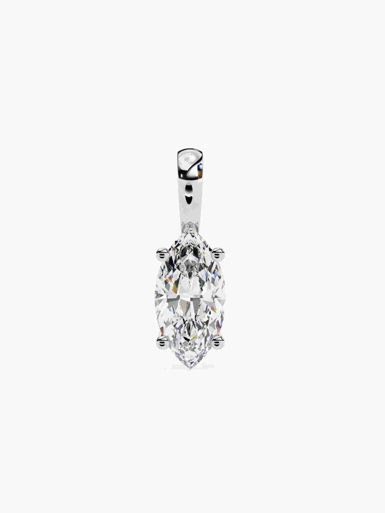 Sterling Silver Plated With Certified Lab Grown Diamond 0.75Cts | Pendants For Women/Girls | Vsp0002M075 : VSP0002M075_SWL