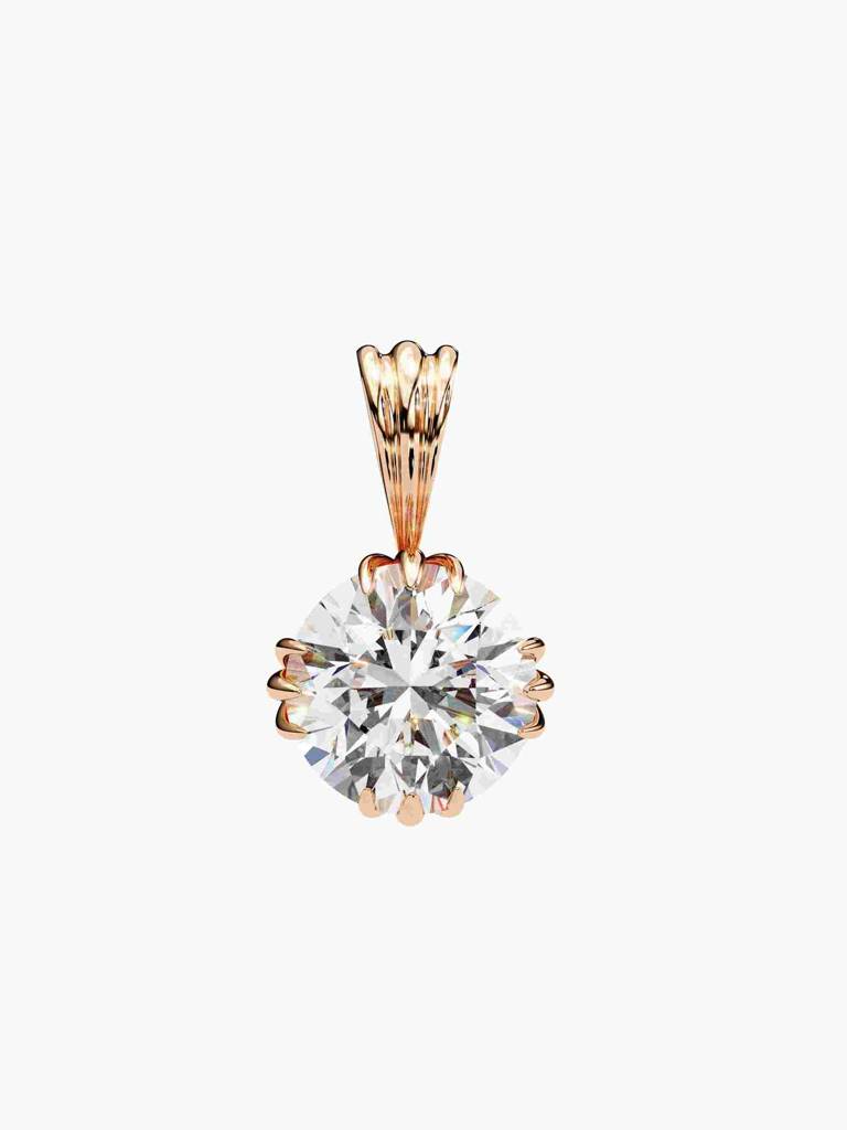 Sterling Silver Plated With Certified Lab Grown Diamond 1.00Cts | Pendants For Women/Girls | Vsp0004R100 : VSP0004R100_SRL