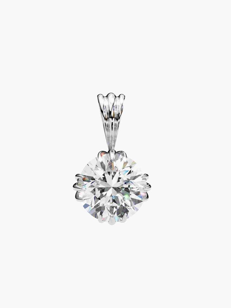 Sterling Silver Plated With Certified Lab Grown Diamond 1.00Cts | Pendants For Women/Girls | Vsp0004R100 : VSP0004R100_SWL