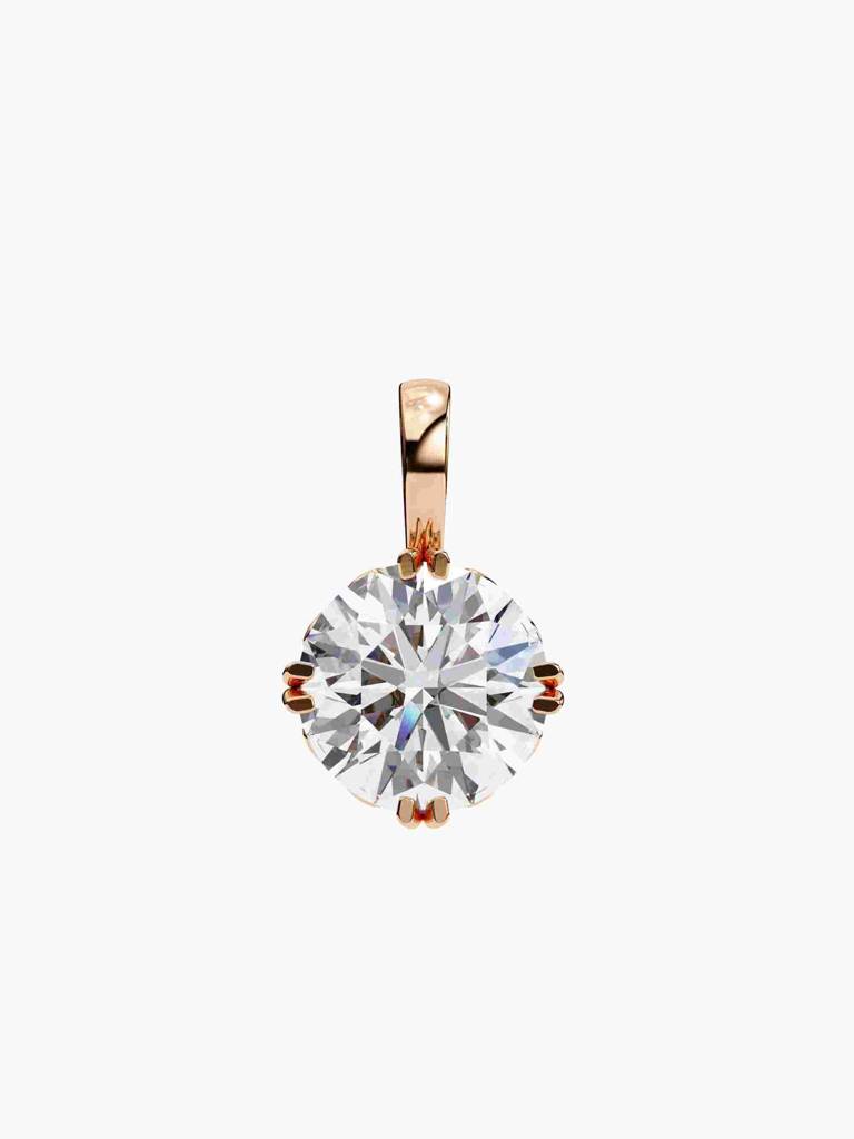 Sterling Silver Plated With Certified Lab Grown Diamond 1.00Cts | Pendants For Women/Girls | Vsp0006R100 : VSP0006R100_SRL