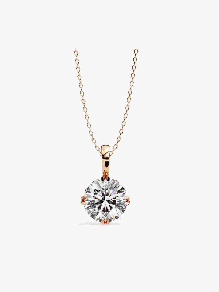 Sterling Silver Plated With Certified Lab Grown Diamond 1.00Cts | Pendants For Women/Girls | Vsp0006R100 : VSP0006R100_SRL