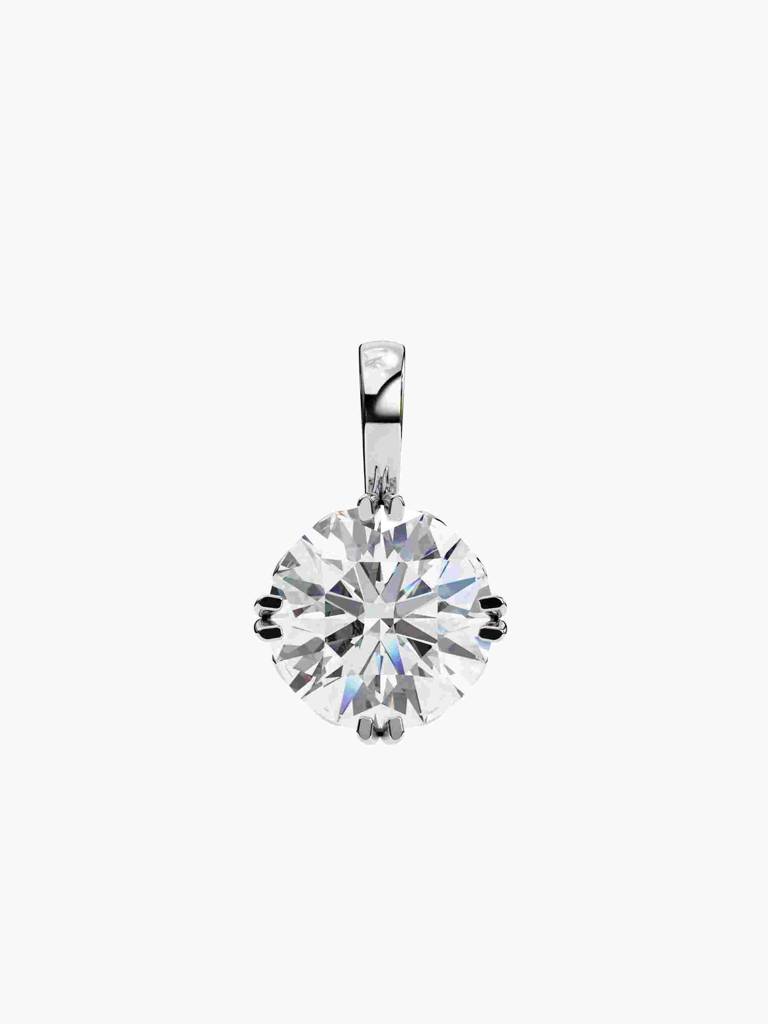 Sterling Silver Plated With Certified Lab Grown Diamond 1.00Cts | Pendants For Women/Girls | Vsp0006R100 : VSP0006R100_SWL