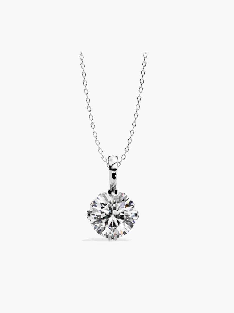 Sterling Silver Plated With Certified Lab Grown Diamond 1.00Cts | Pendants For Women/Girls | Vsp0006R100 : VSP0006R100_SWL