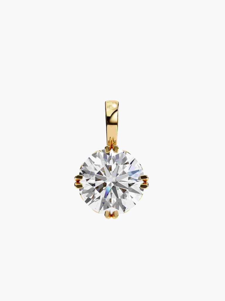 Sterling Silver Plated With Certified Lab Grown Diamond 1.00Cts | Pendants For Women/Girls | Vsp0006R100 : VSP0006R100_SYL