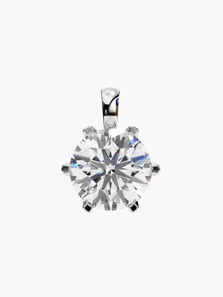 Sterling Silver Plated With Certified Lab Grown Diamond 1.00Cts | Pendants For Women/Girls | Vsp0007R100 : VSP0007R100_SWL